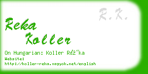 reka koller business card
